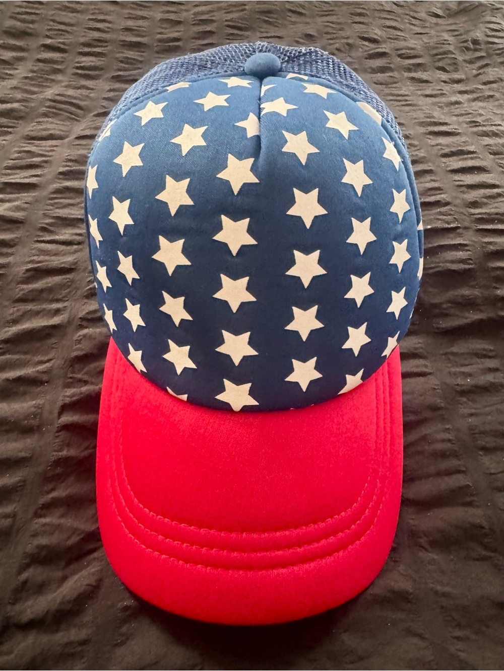 Blue Star & Red Visor Trucker Hat